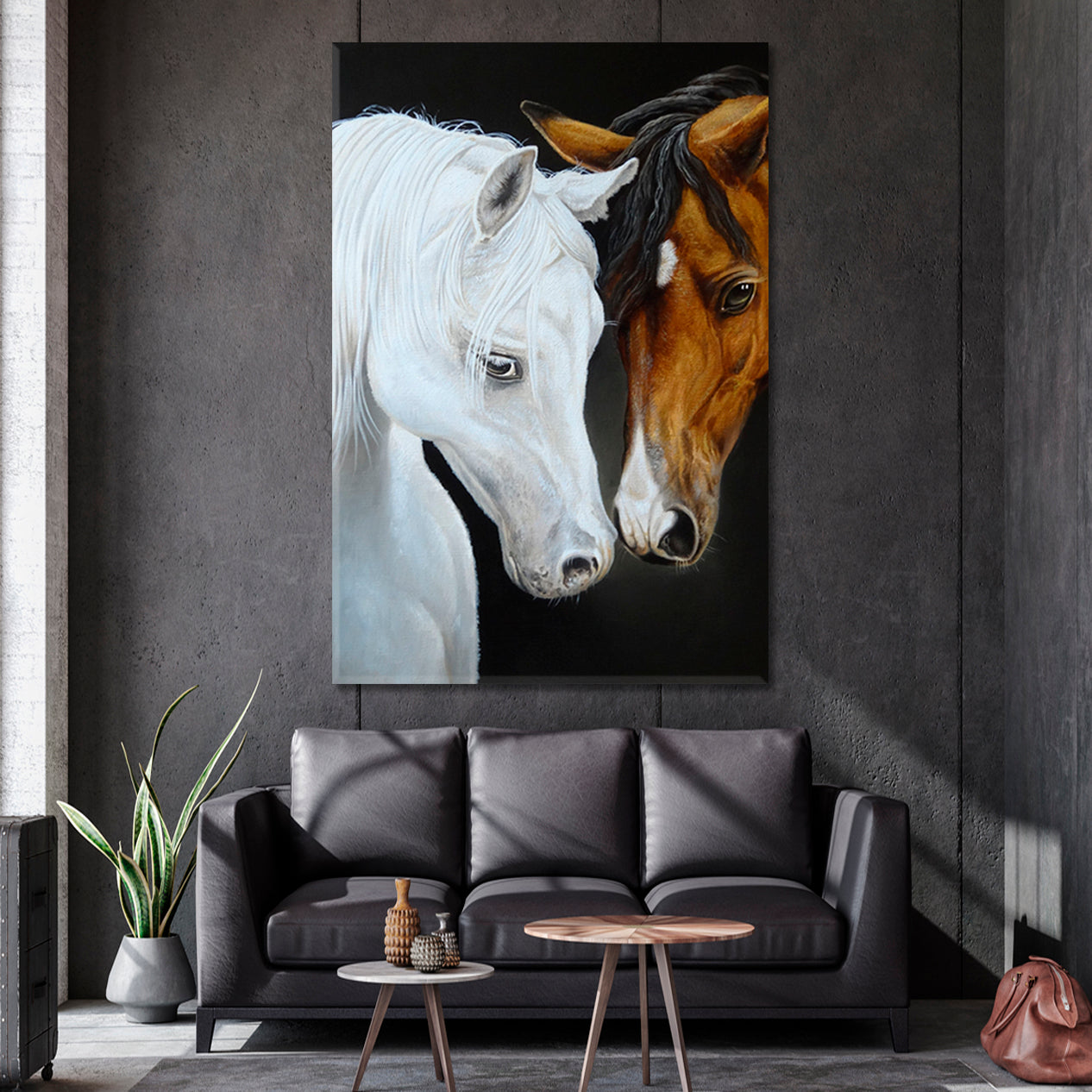 Horses In Love Animals Canvas Print Artesty   