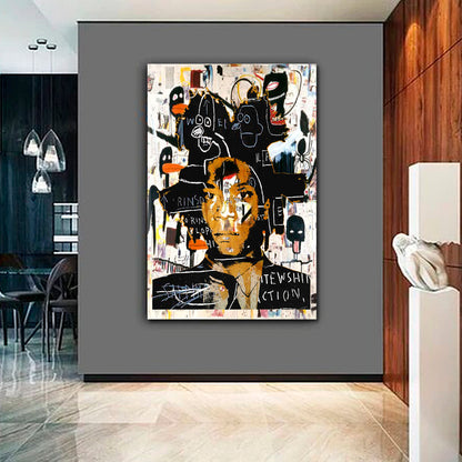 Defiant Basquiat Style Contemporary Art Artesty   