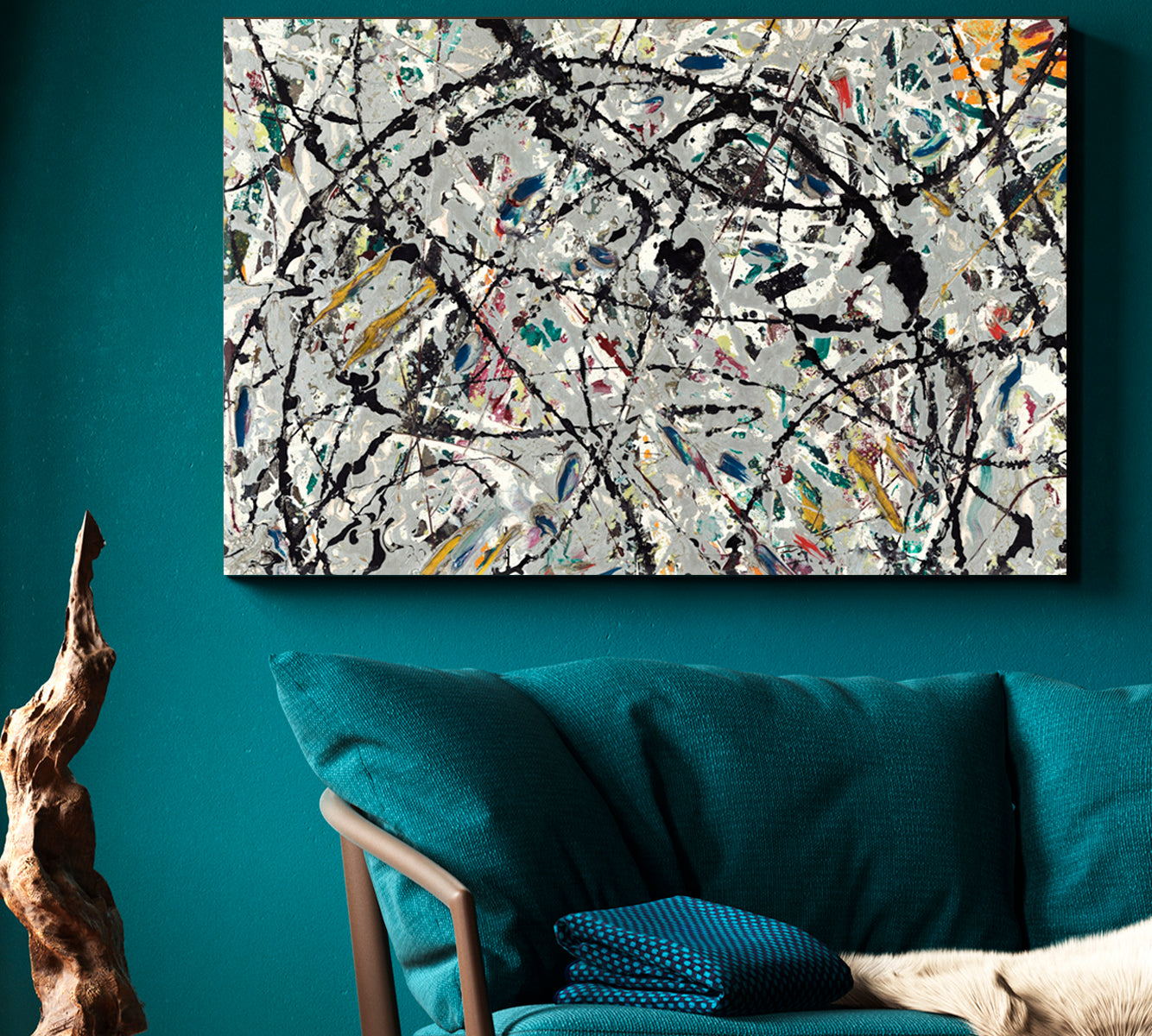 MODERN DRIP ART Jackson Pollock Motives Famous Splatter Artwork Contemporary Art Artesty   