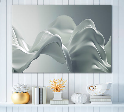 SILK Light Gray Beautiful Luxury Elegant Splash 3d Effect Poster Abstract Art Print Artesty   