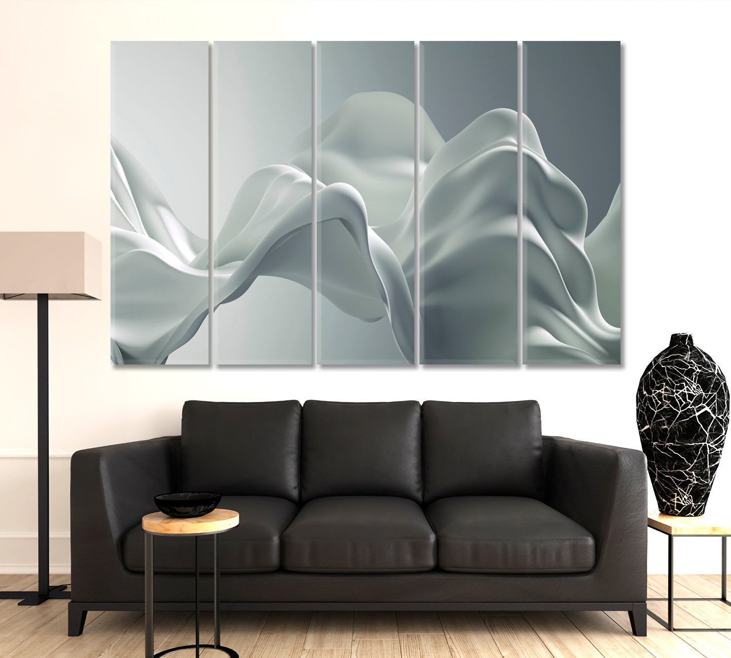 SILK Light Gray Beautiful Luxury Elegant Splash 3d Effect Poster Abstract Art Print Artesty   