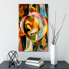 Universe and Colorful Patterns 1 panel Abstract Art Print Artesty   