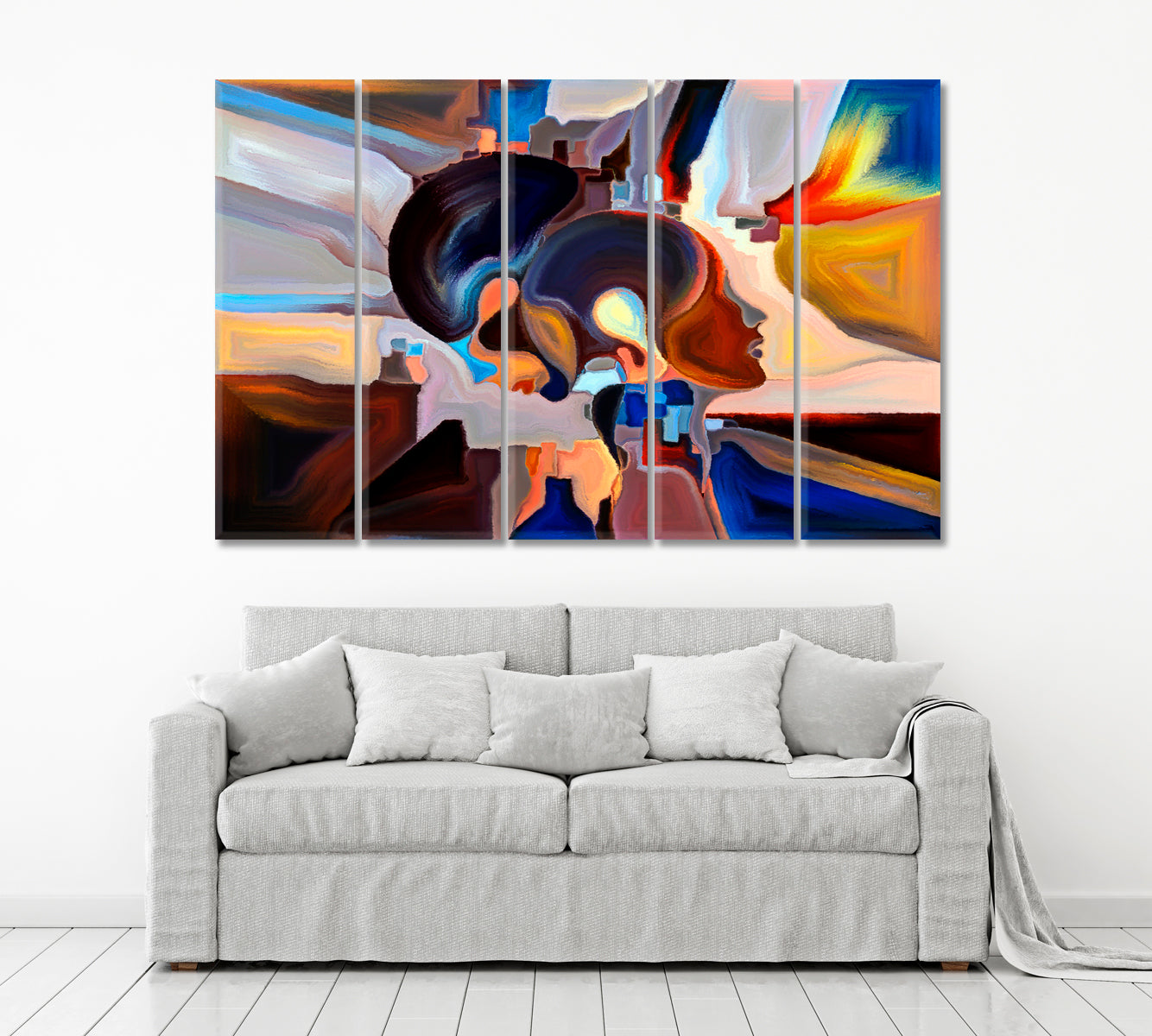 Mystical Awareness Consciousness Art Artesty 5 panels 36" x 24" 