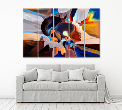 Mystical Awareness Consciousness Art Artesty 5 panels 36" x 24" 