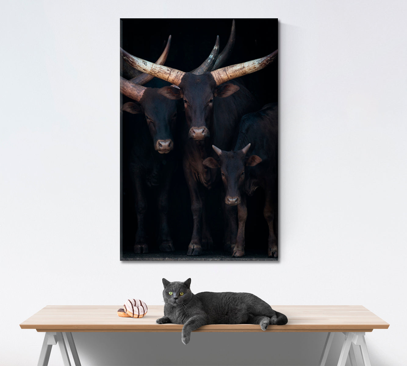 Horns Ankole Watusi Cows Cattle Poster Animals Canvas Print Artesty   