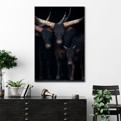 Horns Ankole Watusi Cows Cattle Poster Animals Canvas Print Artesty   