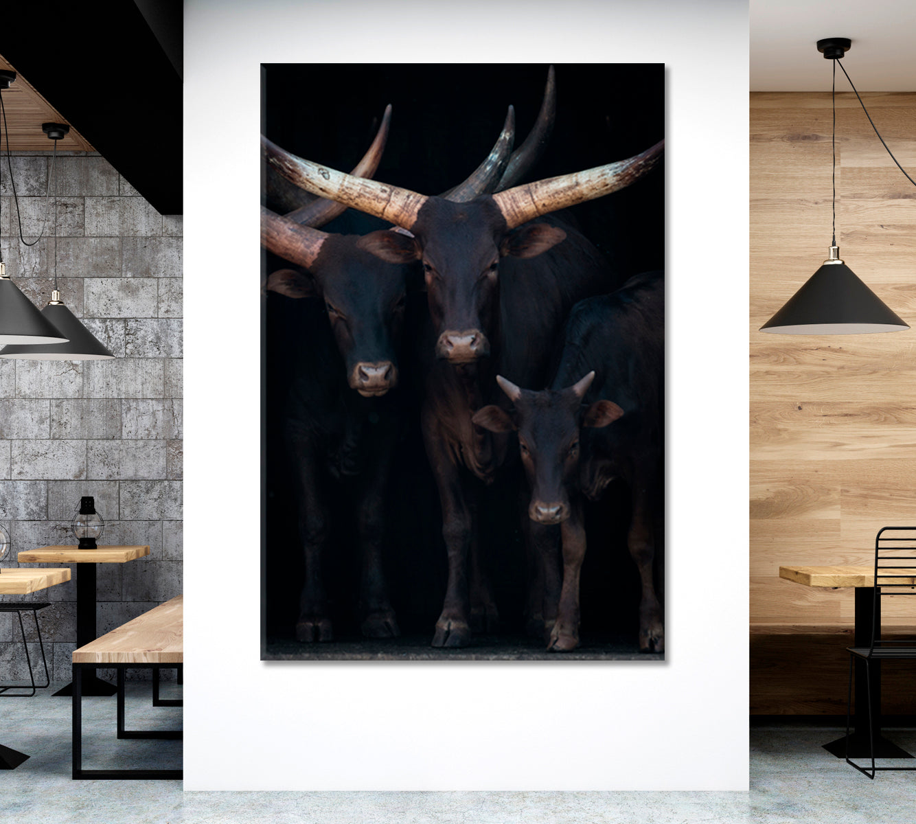 Horns Ankole Watusi Cows Cattle Poster Animals Canvas Print Artesty   