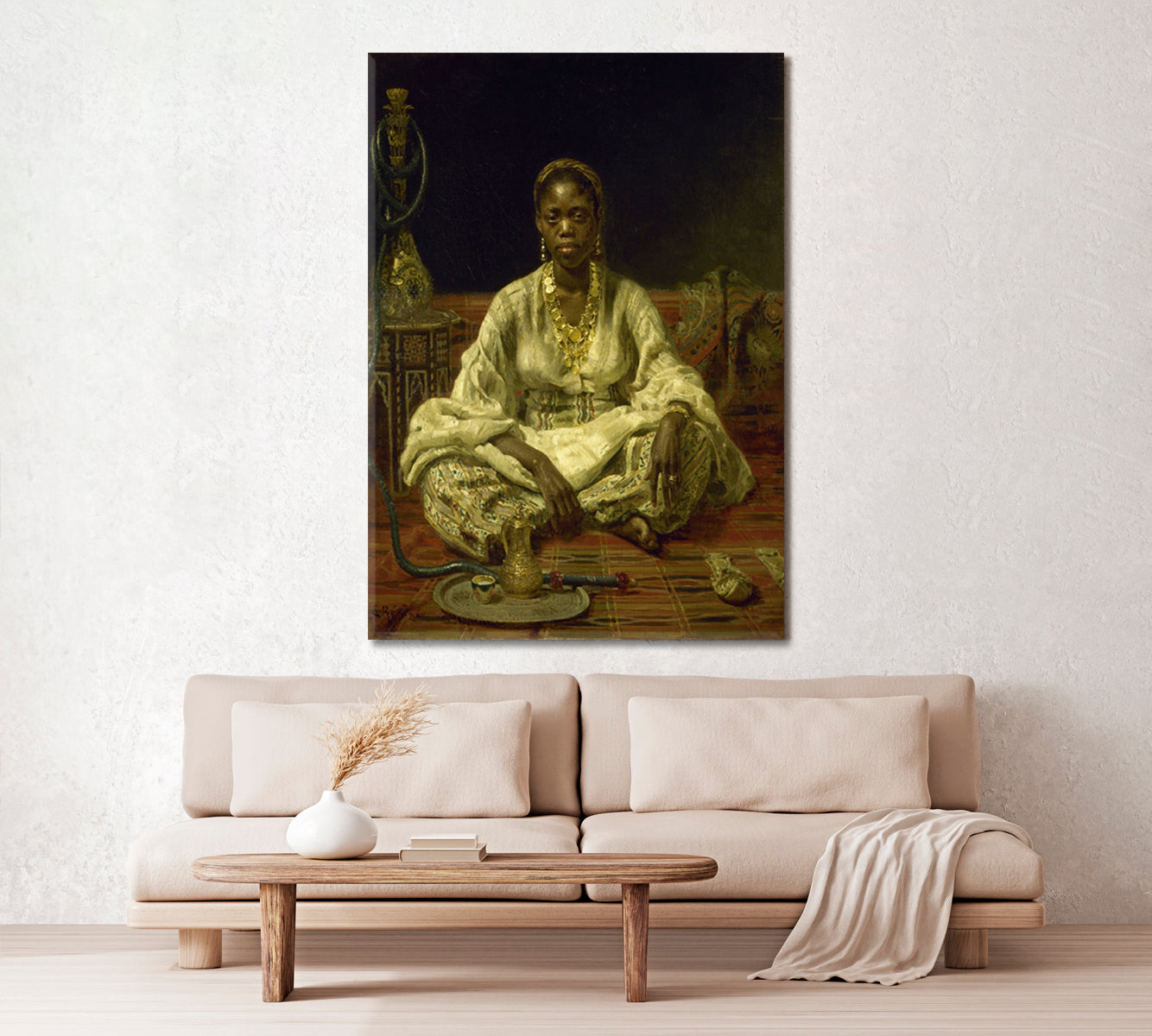 Traditional Afro Black Woman With Hookah by Ilya Repin Poster Reproduction Fine Art Artesty   