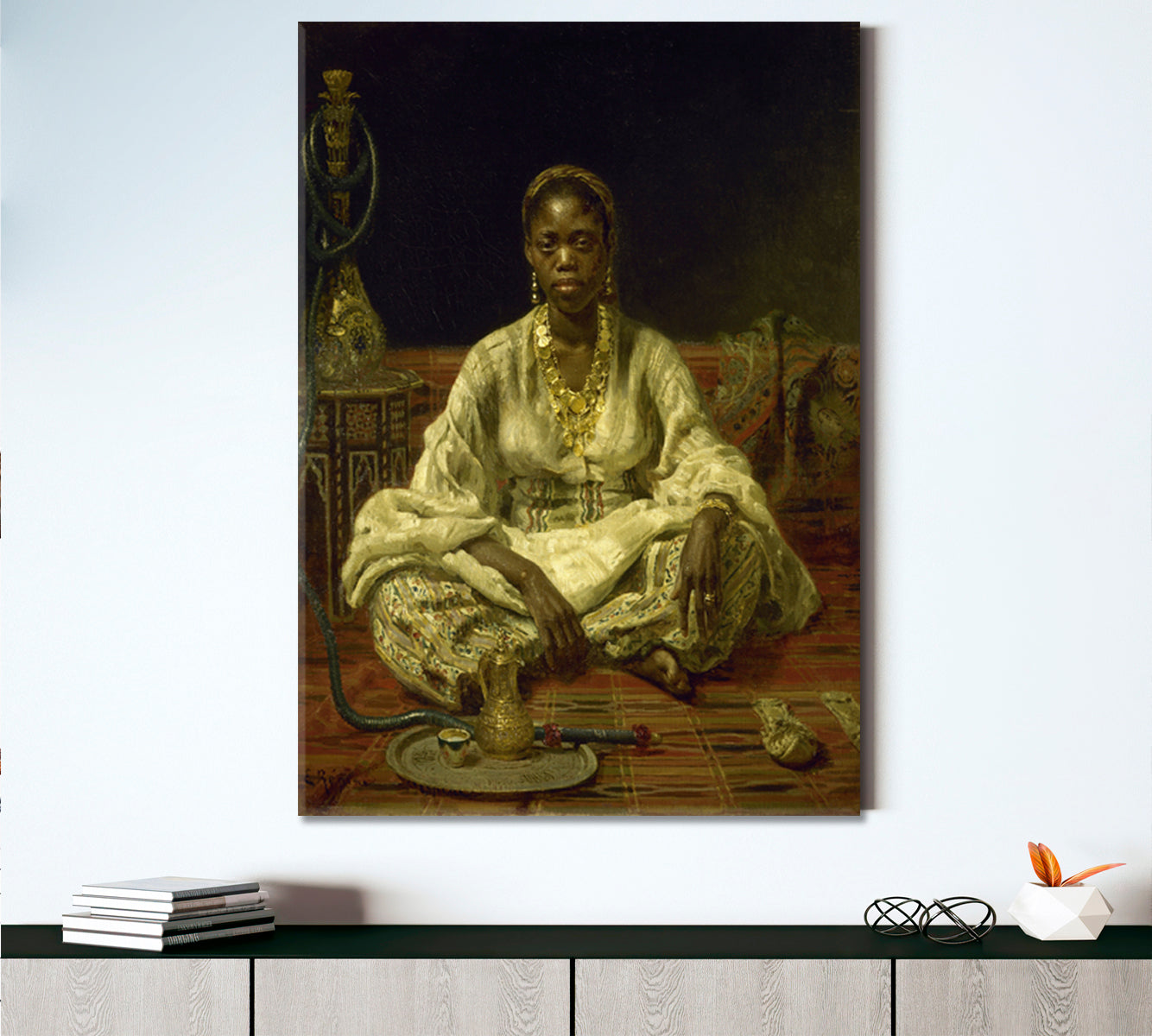 Traditional Afro Black Woman With Hookah by Ilya Repin Poster Reproduction Fine Art Artesty   