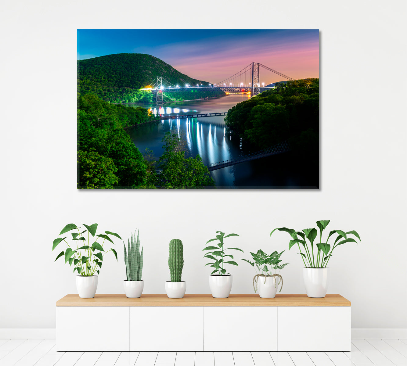 Bear Mountain Bridge Hudson River Valley New York State Famous Landmarks Artwork Print Artesty 1 panel 24" x 16" 