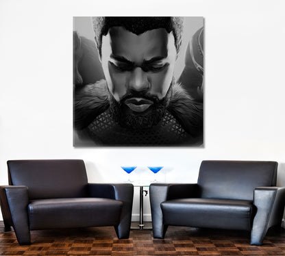 BLACK PANTHER Chadwick Boseman Black Panther Wakanda Forever - S Celebs Canvas Print Artesty   