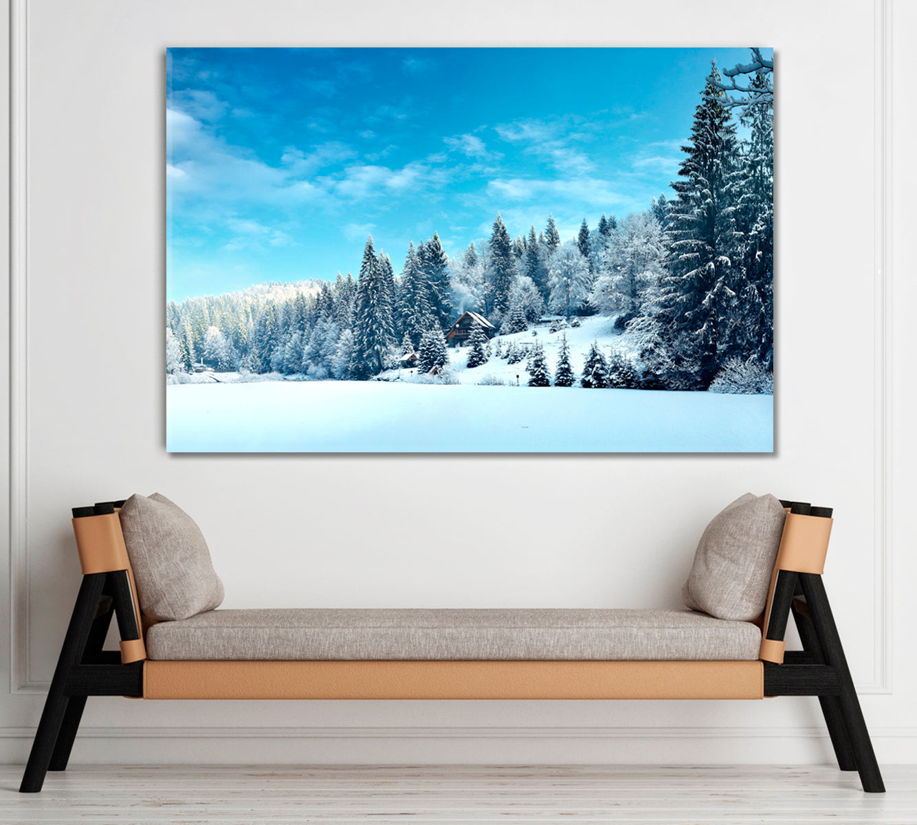 FABULOUS WINTER Snowy Mountain Forest Landscape Poster Scenery Landcape Artesty   