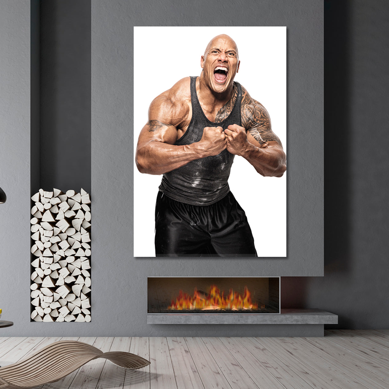 Dwayne Johnson Poster Motivation Sport Poster Print Decor Artesty   