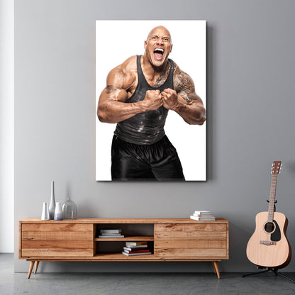 Dwayne Johnson Poster Motivation Sport Poster Print Decor Artesty 1 Panel 16"x24" 