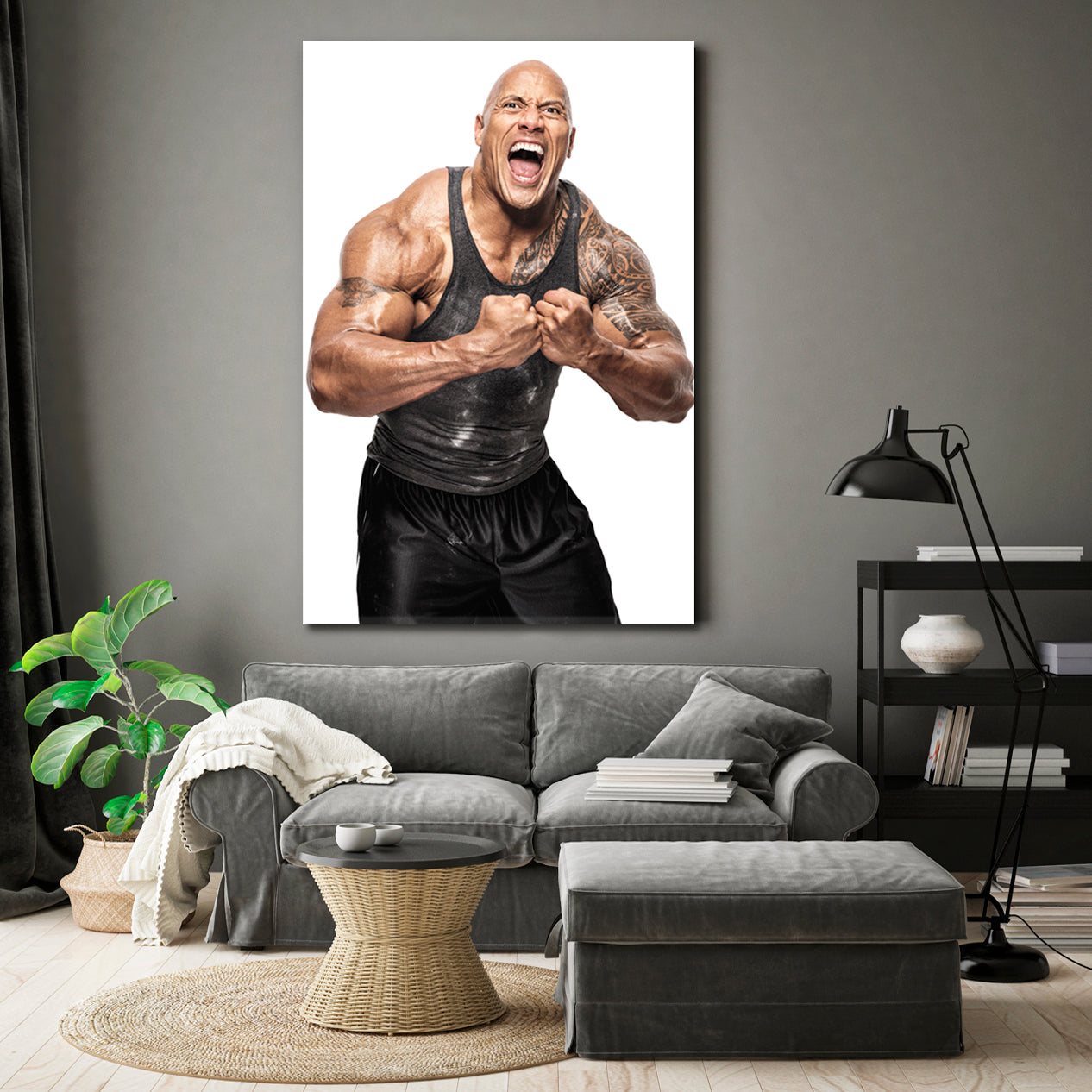 Dwayne Johnson Poster Motivation Sport Poster Print Decor Artesty   