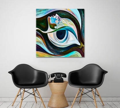 EVIL EYE Vibrant Patterns Contemporary Art - Square Panel Contemporary Art Artesty   