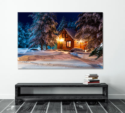 Fabulous Winter Christmas Night Rural Landscape Poster Scenery Landcape Artesty   