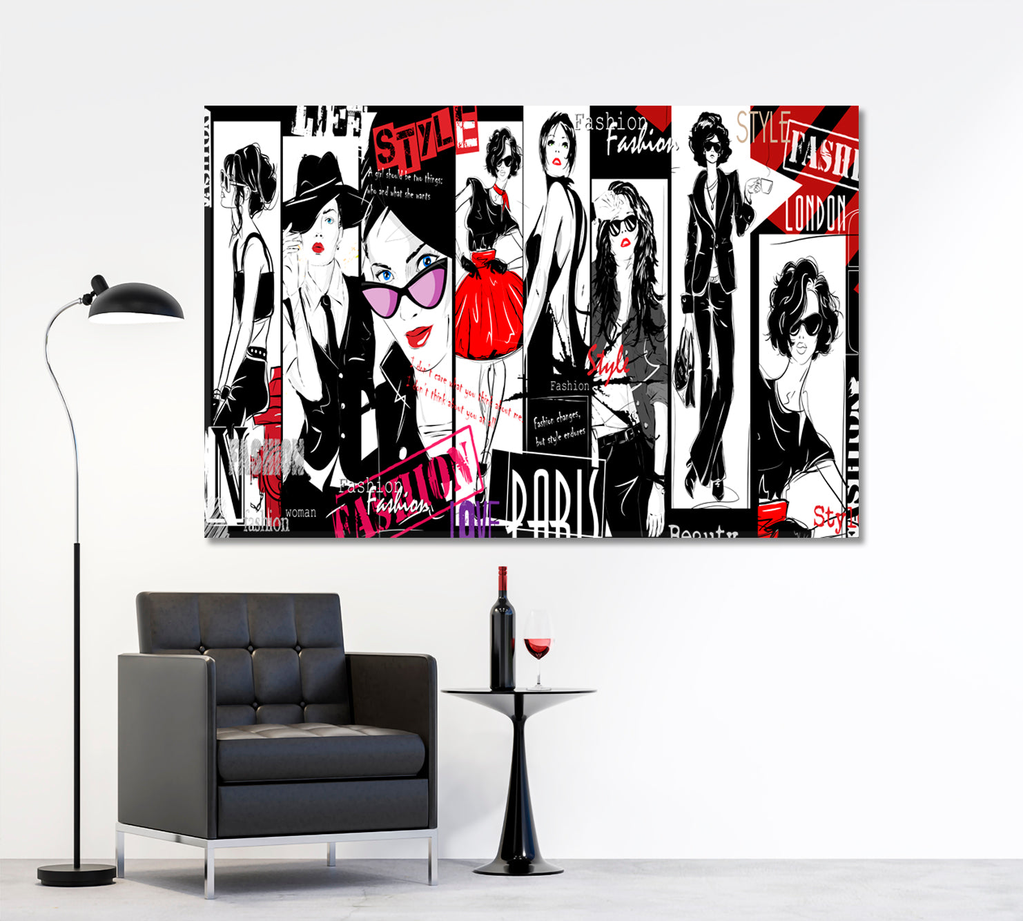 Fashion Girls Style Collage Trendy Poster Beauty Salon Artwork Prints Artesty   