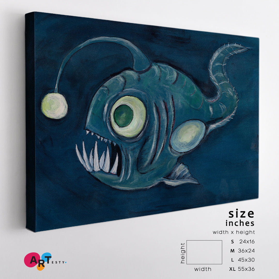 Abstract Fish Deep Sea Animals Canvas Print Artesty   