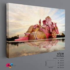 Biggest Ganesh in the World Asian Style Canvas Print Wall Art Artesty 1 panel 24" x 16" 