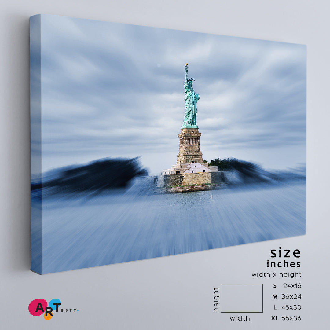 Statue of Liberty New York City American symbol Canvas Print Famous Landmarks Artwork Print Artesty   