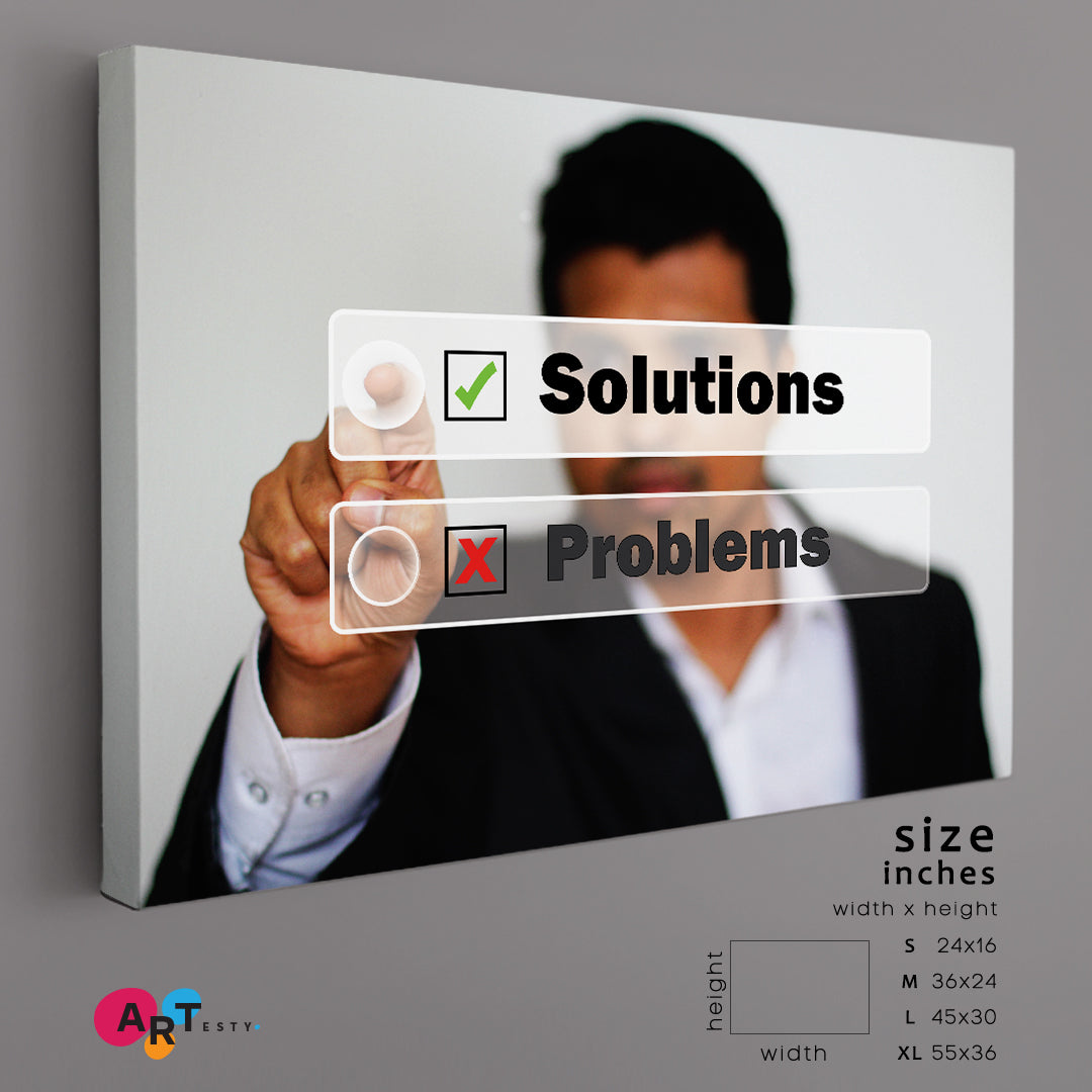 Professional Choosing Solutions Business Concept Office Wall Art Canvas Print Artesty 1 panel 24" x 16" 