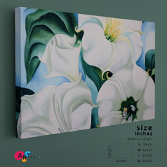 LILY BEAUTY IN DETAILS White Trumpet Lily Flower Floral & Botanical Split Art Artesty   