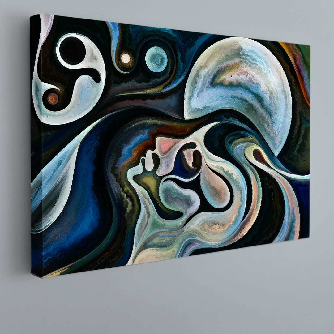 YIN YANG AND THE CYCLE OF LIFE Modern Painting Abstract Art Print Artesty 1 panel 24" x 16" 