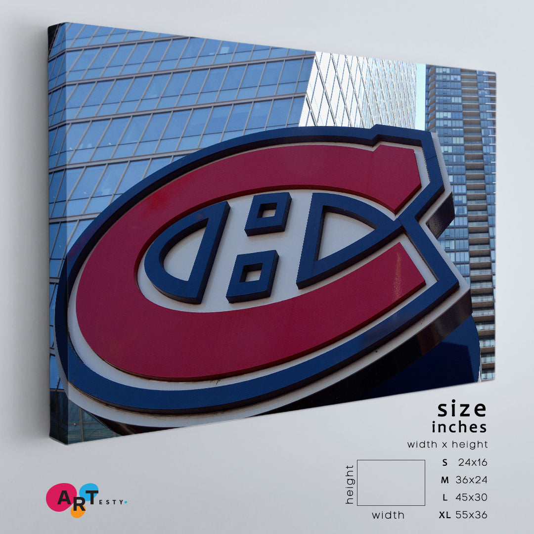 Canada Quebec Montreal Bell Centre Hall of Fame Canvas Print Famous Landmarks Artwork Print Artesty 1 panel 24" x 16" 