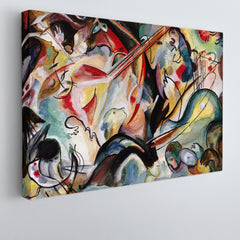 Kandinsky's Motives Modern Abstract Figurative Contemporary Art Artesty 1 panel 24" x 16" 
