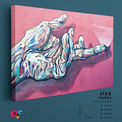 GLORY OF GOD | Hand Of Lord Abstract Contemporary Art Canvas Print Street Art Canvas Print Artesty 1 panel 24" x 16" 