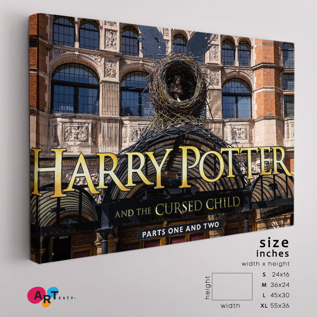 PALACE THEATRE Harry Potter and the Cursed Child London Canvas Print Famous Landmarks Artwork Print Artesty 1 panel 24" x 16" 