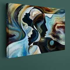 UNITY AND BIRTH OF LIFE Modern Abstract Painting Consciousness Art Artesty 1 panel 24" x 16" 