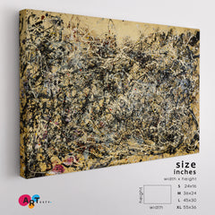 Daub Paint Abstract Pollock Style Abstract Art Print Artesty 1 panel 24" x 16" 