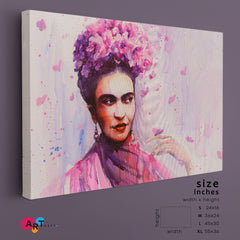 FRIDA KAHLO Woman and Flowers Portrait People Portrait Wall Hangings Artesty   