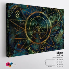 Ouija Magic Mystic Spiritual Pentagram Board Fine Art Artesty   