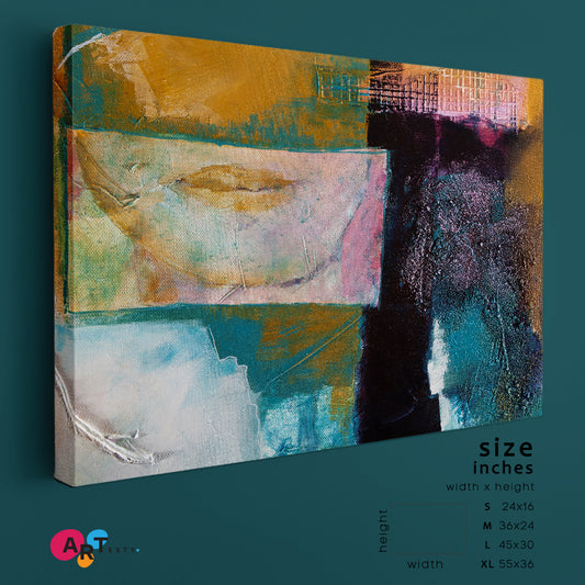 Modern Abstract Green Blue Orange Pink Purple Art Abstract Art Print Artesty   