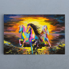 TRIO OF HORSES Animals Canvas Print Artesty   