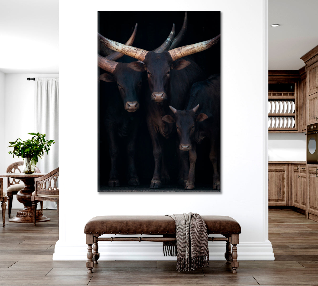 Horns Ankole Watusi Cows Cattle Poster Animals Canvas Print Artesty   