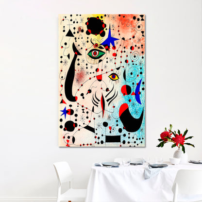 INSPIRED BY JOAN MIRO ABSTRACT In Love with a Woman Abstract Art Print Artesty   