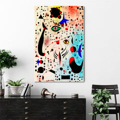 INSPIRED BY JOAN MIRO ABSTRACT In Love with a Woman Abstract Art Print Artesty 1 Panel 16"x24" 