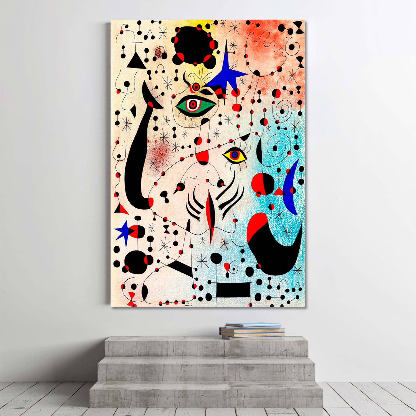 INSPIRED BY JOAN MIRO ABSTRACT In Love with a Woman Abstract Art Print Artesty   