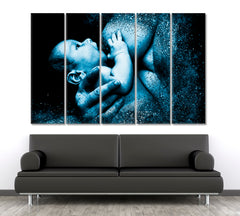 MOTHER AND CHILD Sweet Baby Photo Art Artesty 5 panels 36" x 24" 