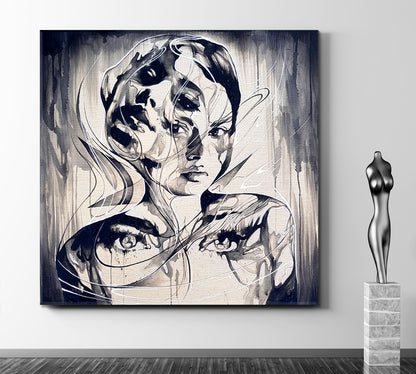 Lost Within My Own Self, Painting Within A Painting Abstract Art Print Artesty   