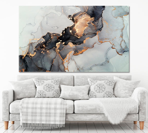 Silver Marble Canvas Wall Art Set l by Stunning Canvas Prints