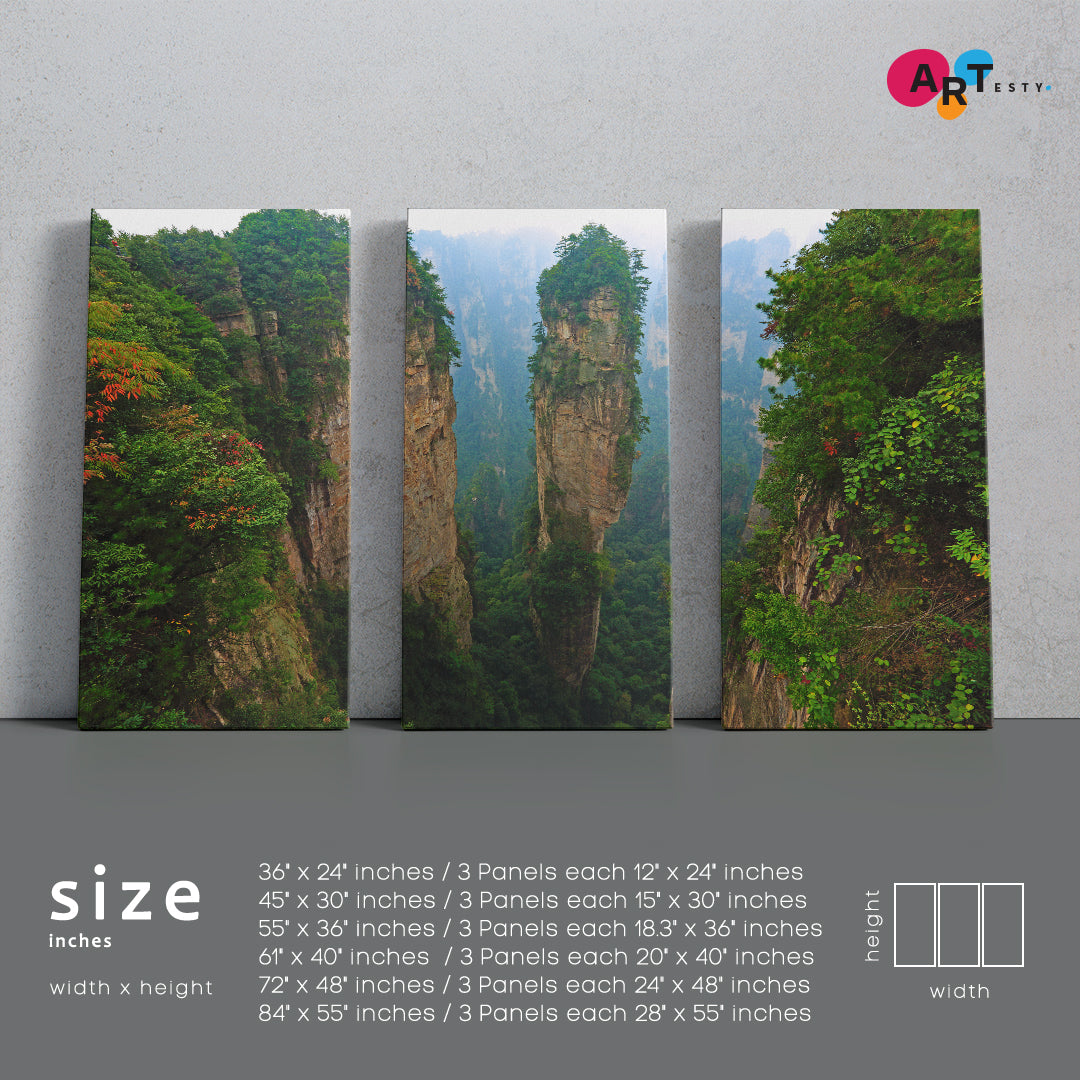 HANGING ROCKS Zhangjiajie National Mountain Forest Park China Countries Canvas Print Artesty   