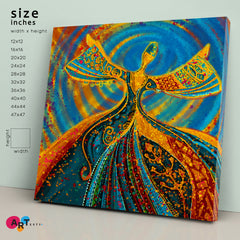 Traditional Sufi African Painting Abstract Abstract Art Print Artesty 1 Panel 12"x12" 