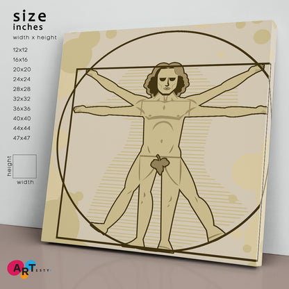 Da Vinci Vitruvian Man Abstract Poster Fine Art Artesty   