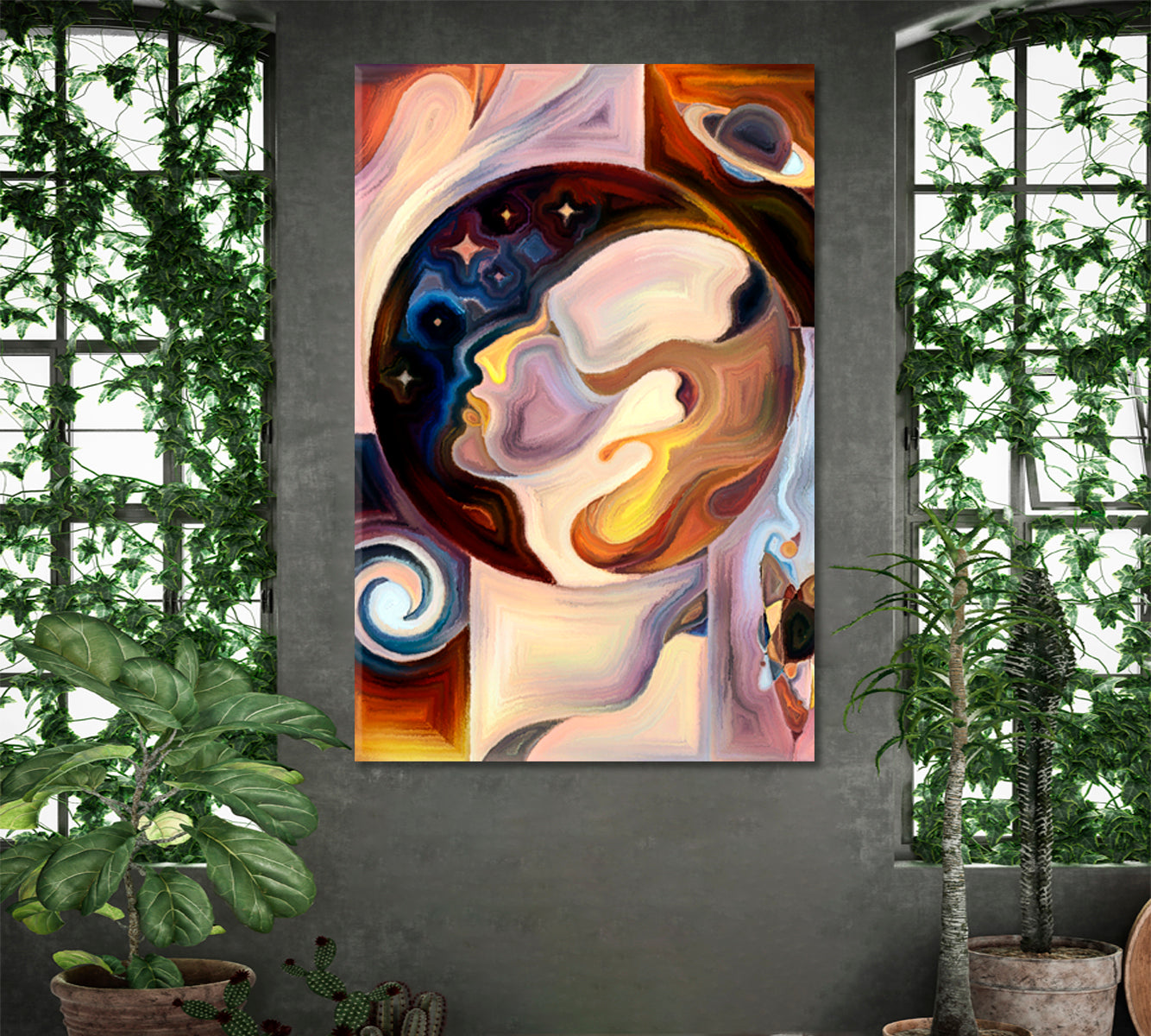 Cosmic Consciousness Vertical 1 panel Abstract Art Print Artesty   