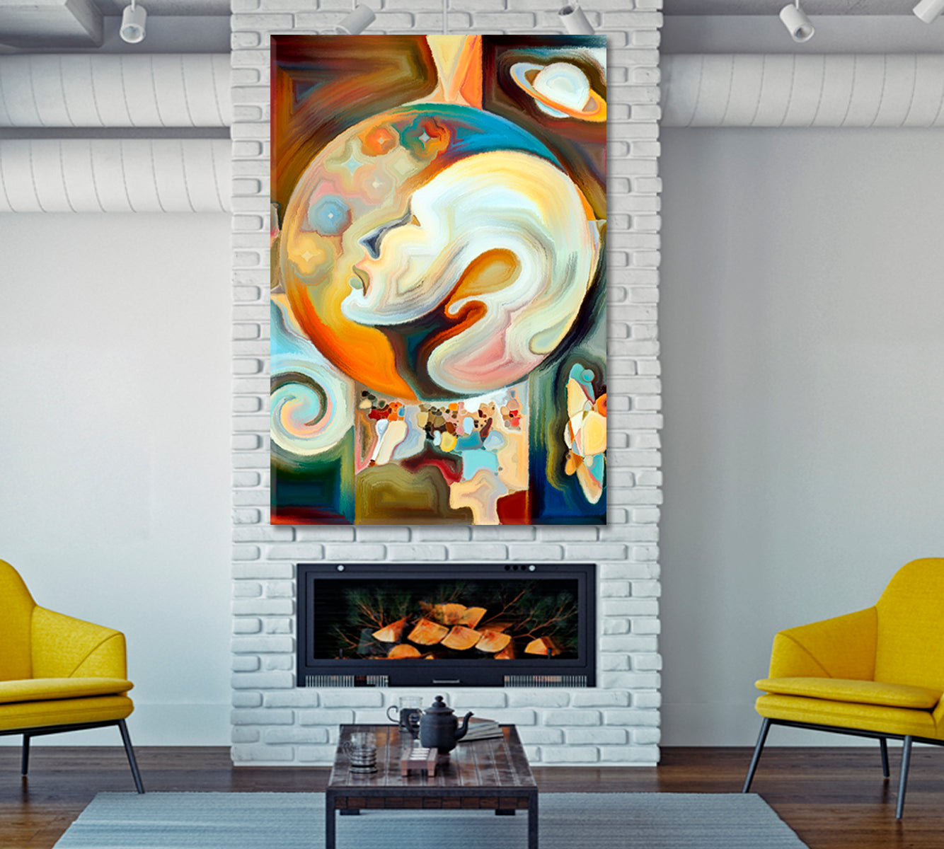 Extended Reality Art  Vertical 1 panel Celestial Home Canvas Décor Artesty 1 Panel 16"x24" 